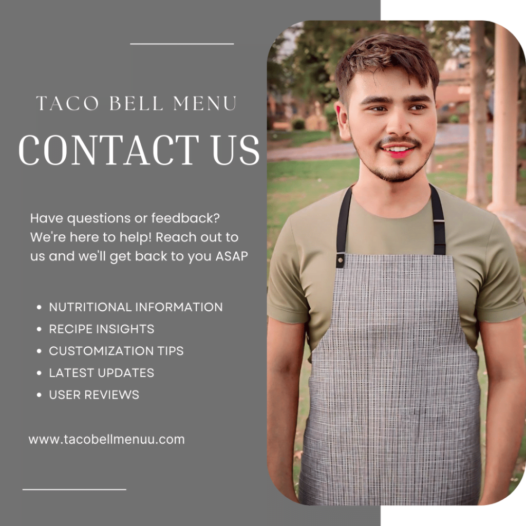 Contact Us Taco Bell Menu