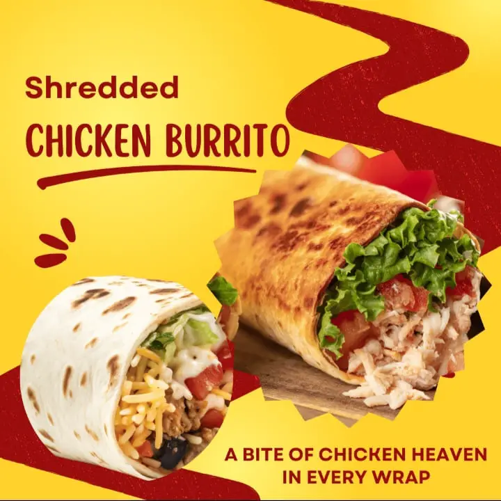 Shredded Chicken Burrito