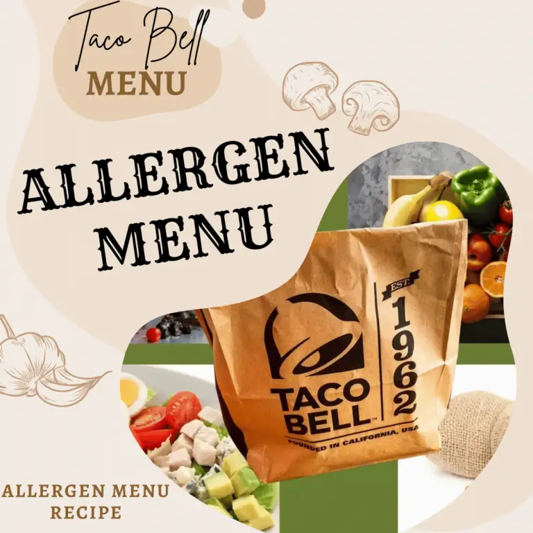 Taco Bell Allergen Menu